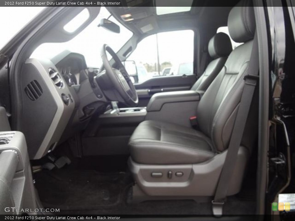 Black Interior Photo for the 2012 Ford F250 Super Duty Lariat Crew Cab 4x4 #59710227