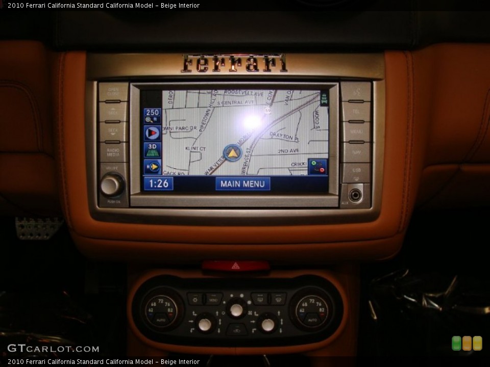 Beige Interior Navigation for the 2010 Ferrari California  #59712909