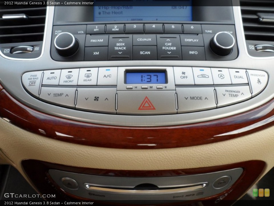 Cashmere Interior Controls for the 2012 Hyundai Genesis 3.8 Sedan #59713131