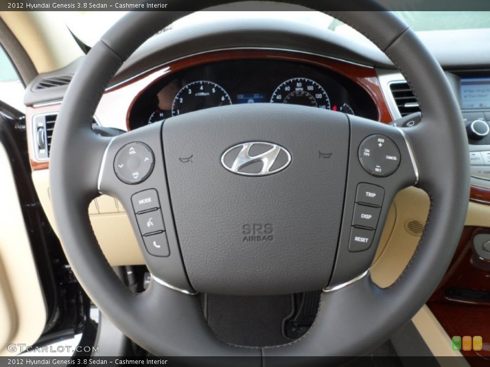 Cashmere Interior Steering Wheel for the 2012 Hyundai Genesis 3.8 Sedan #59713176