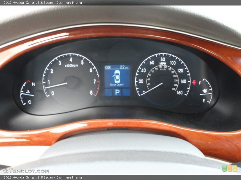 Cashmere Interior Gauges for the 2012 Hyundai Genesis 3.8 Sedan #59713185