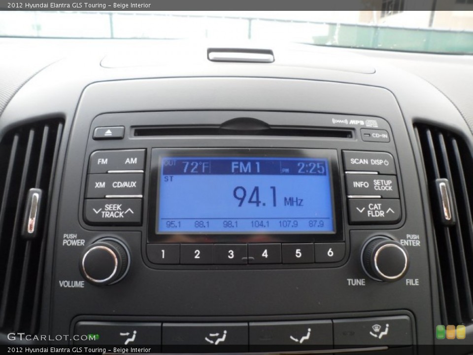 Beige Interior Audio System for the 2012 Hyundai Elantra GLS Touring #59713455