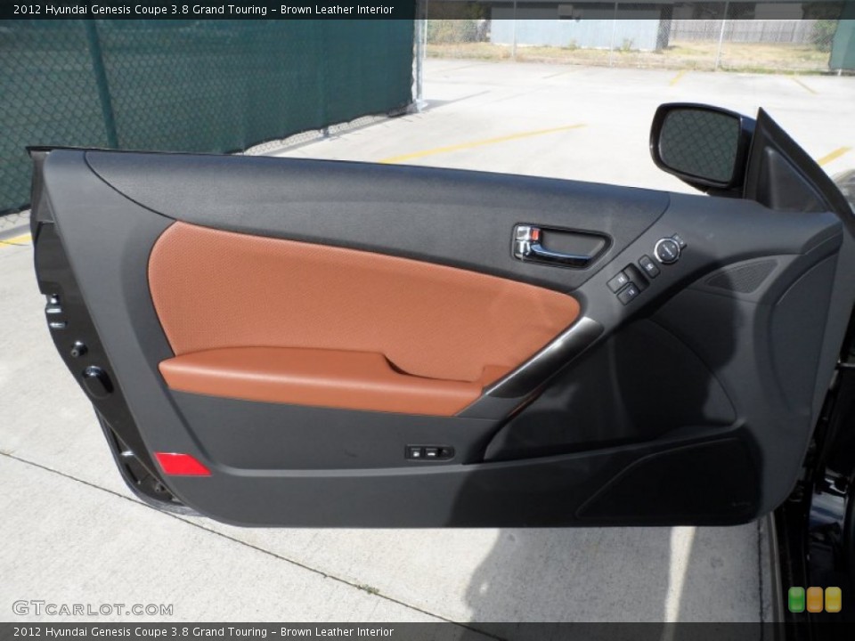 Brown Leather Interior Door Panel for the 2012 Hyundai Genesis Coupe 3.8 Grand Touring #59715186