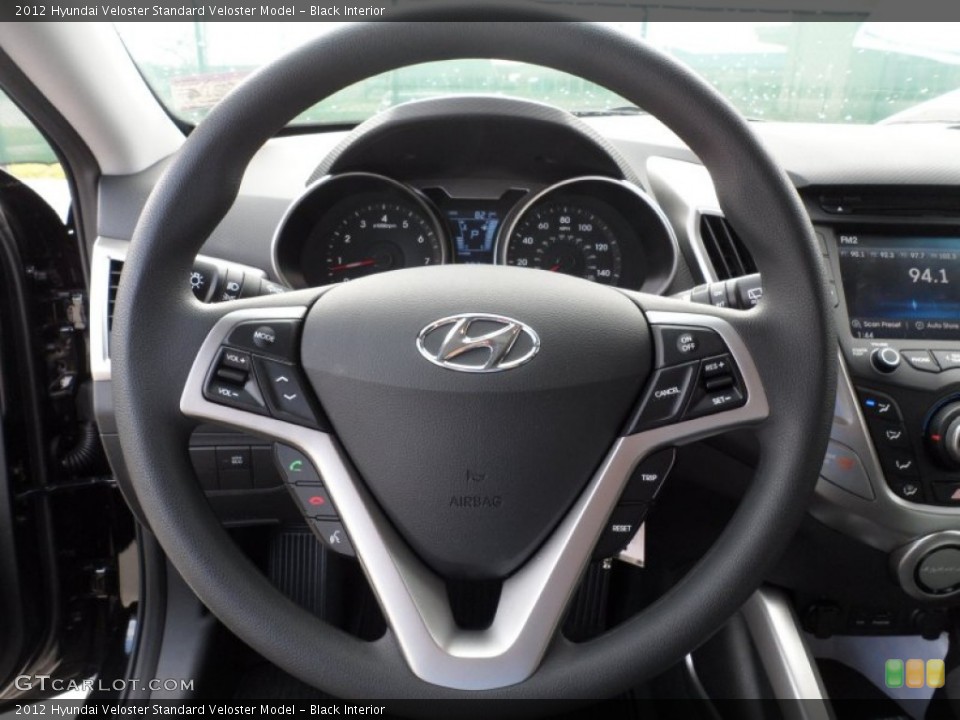 Black Interior Steering Wheel for the 2012 Hyundai Veloster  #59715663