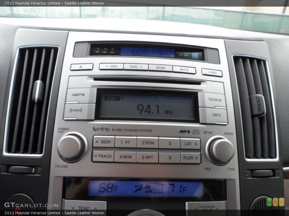 Saddle Leather Interior Audio System for the 2011 Hyundai Veracruz Limited #59717367
