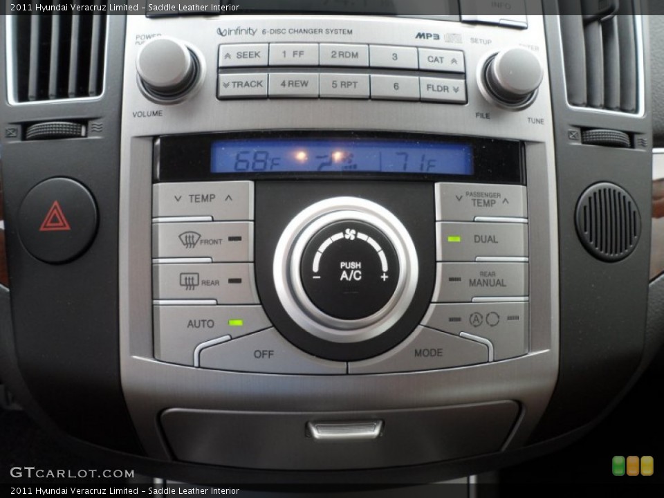 Saddle Leather Interior Controls for the 2011 Hyundai Veracruz Limited #59717376