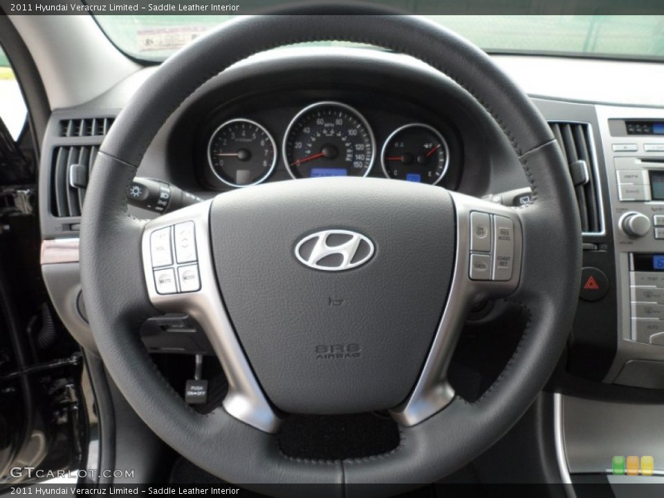 Saddle Leather Interior Steering Wheel for the 2011 Hyundai Veracruz Limited #59717400