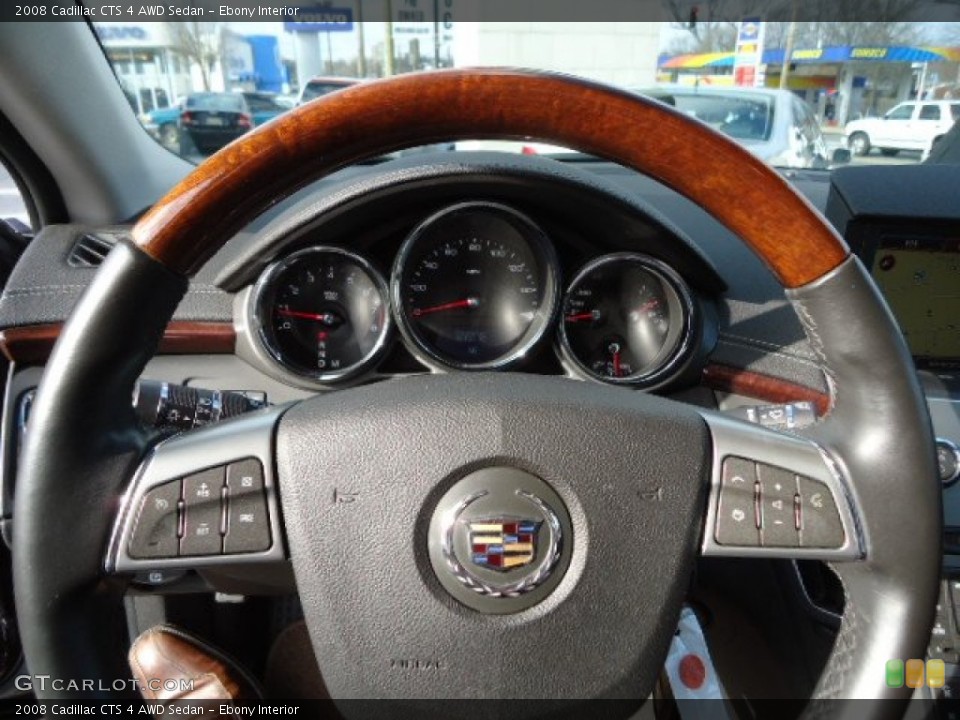 Ebony Interior Steering Wheel for the 2008 Cadillac CTS 4 AWD Sedan #59718474