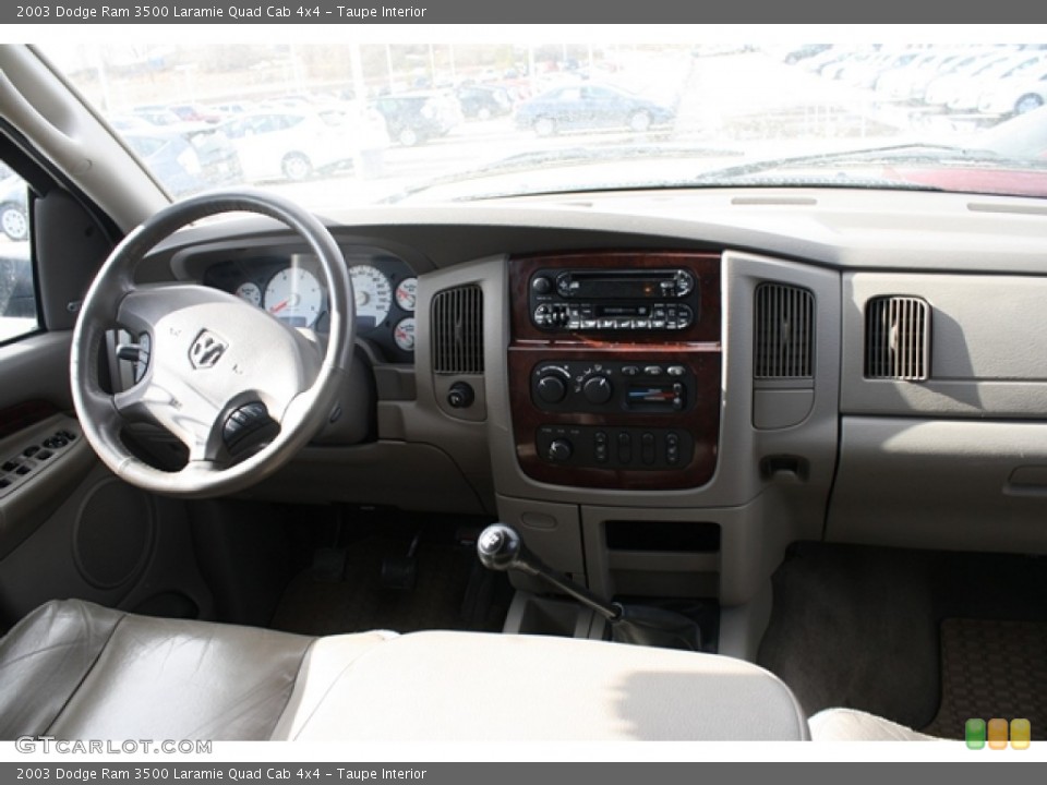 Taupe Interior Dashboard for the 2003 Dodge Ram 3500 Laramie Quad Cab 4x4 #59719461