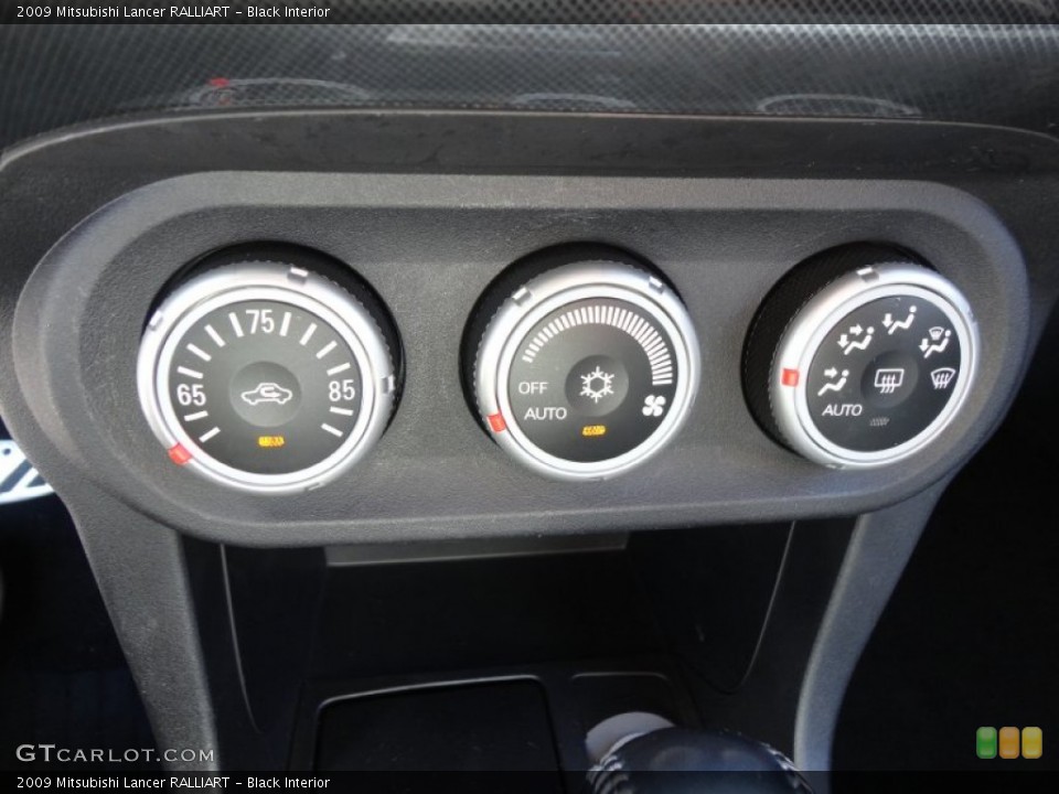 Black Interior Controls for the 2009 Mitsubishi Lancer RALLIART #59720409