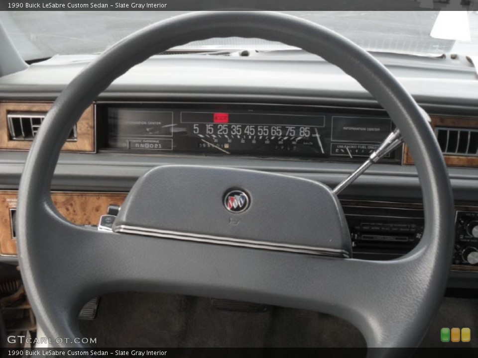 Slate Gray Interior Steering Wheel for the 1990 Buick LeSabre Custom Sedan #59724177