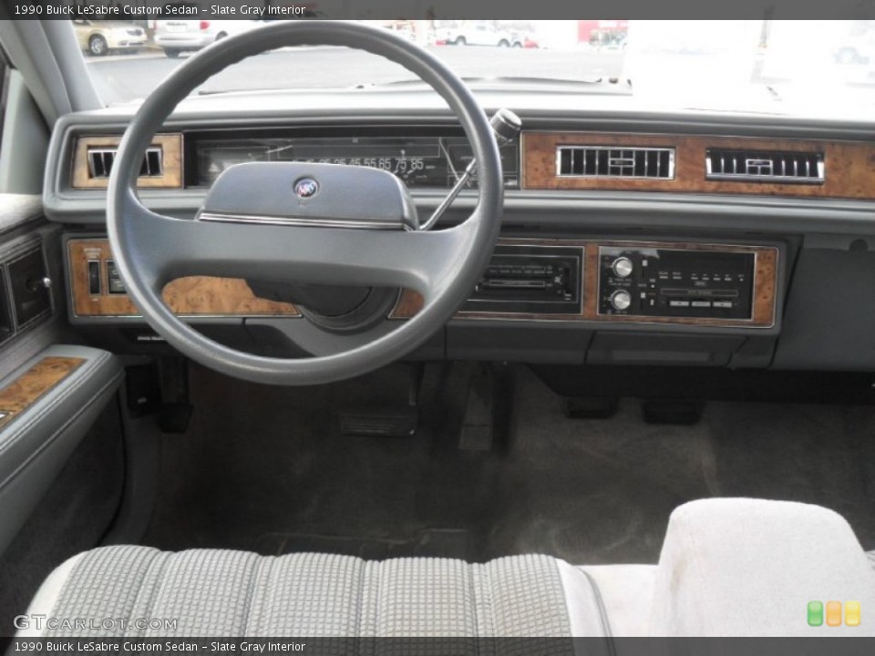 Slate Gray Interior Dashboard for the 1990 Buick LeSabre Custom Sedan #59724201