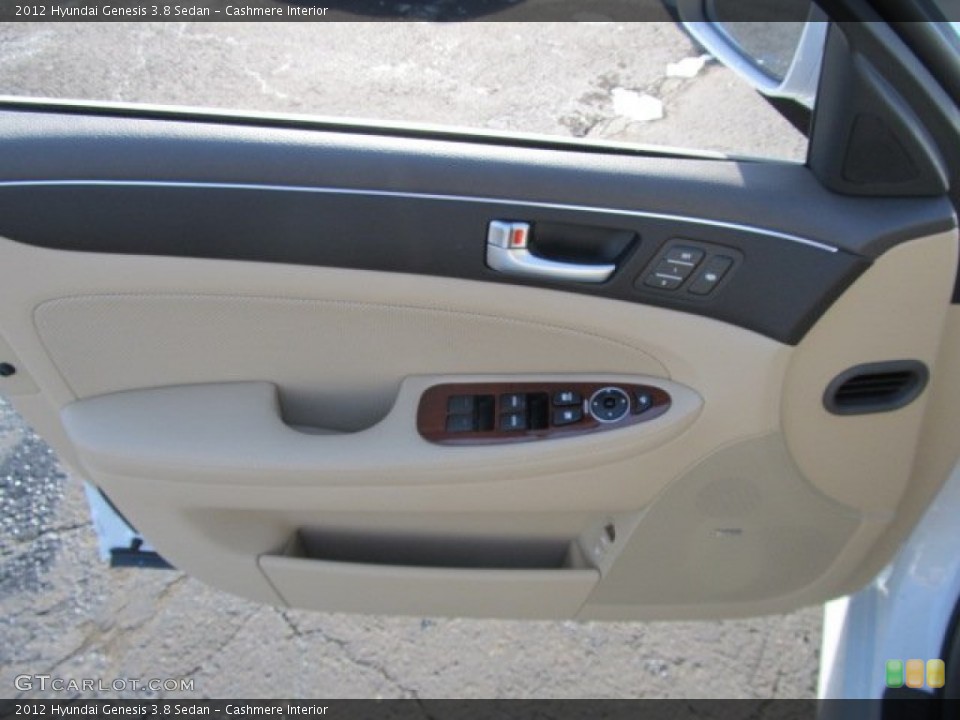 Cashmere Interior Door Panel for the 2012 Hyundai Genesis 3.8 Sedan #59725830