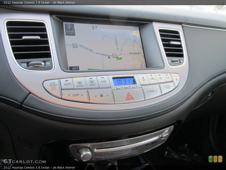 Jet Black Interior Navigation for the 2012 Hyundai Genesis 3.8 Sedan #59726346
