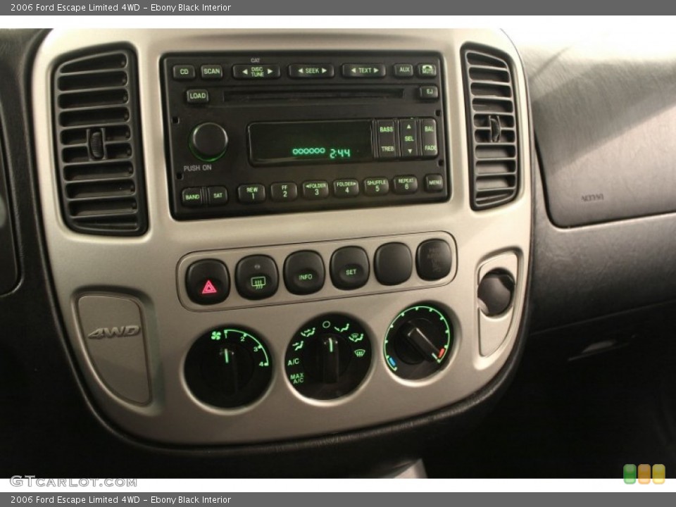 Ebony Black Interior Controls for the 2006 Ford Escape Limited 4WD #59726520