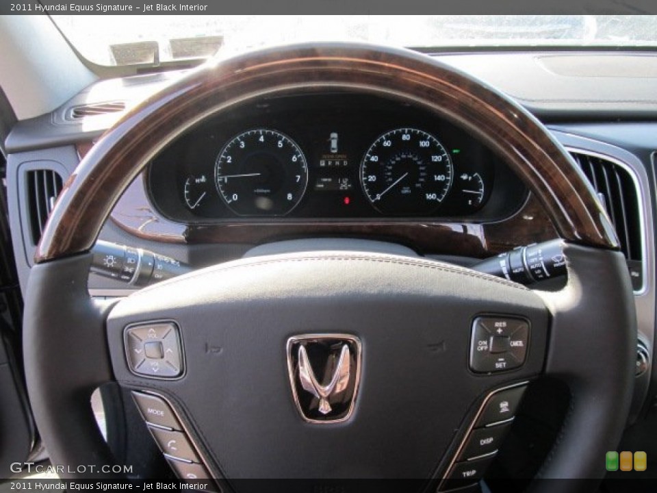 Jet Black Interior Steering Wheel for the 2011 Hyundai Equus Signature #59727269