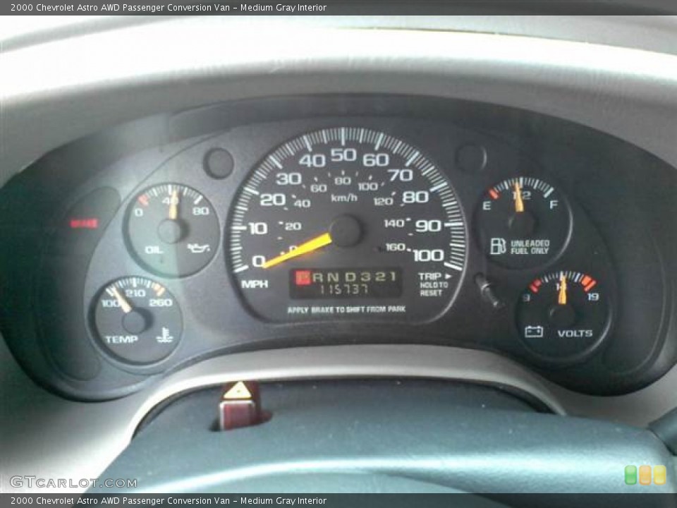 Medium Gray Interior Gauges for the 2000 Chevrolet Astro AWD Passenger Conversion Van #59732595