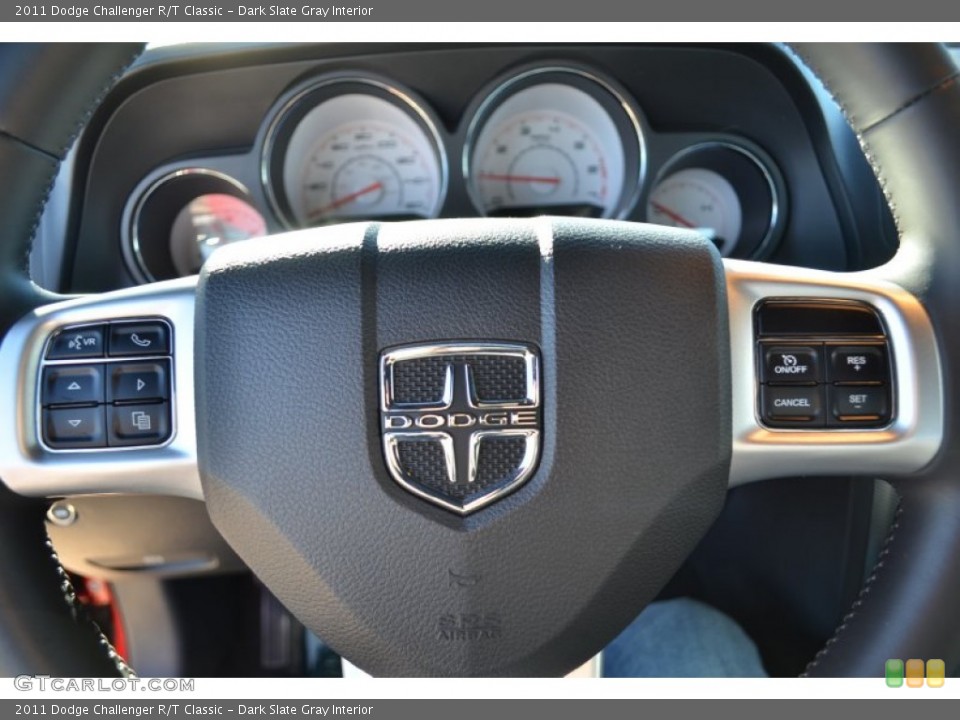 Dark Slate Gray Interior Controls for the 2011 Dodge Challenger R/T Classic #59734449