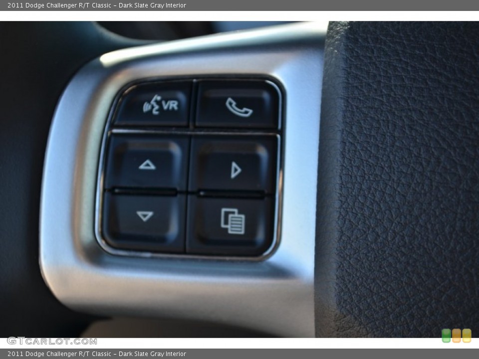 Dark Slate Gray Interior Controls for the 2011 Dodge Challenger R/T Classic #59734455