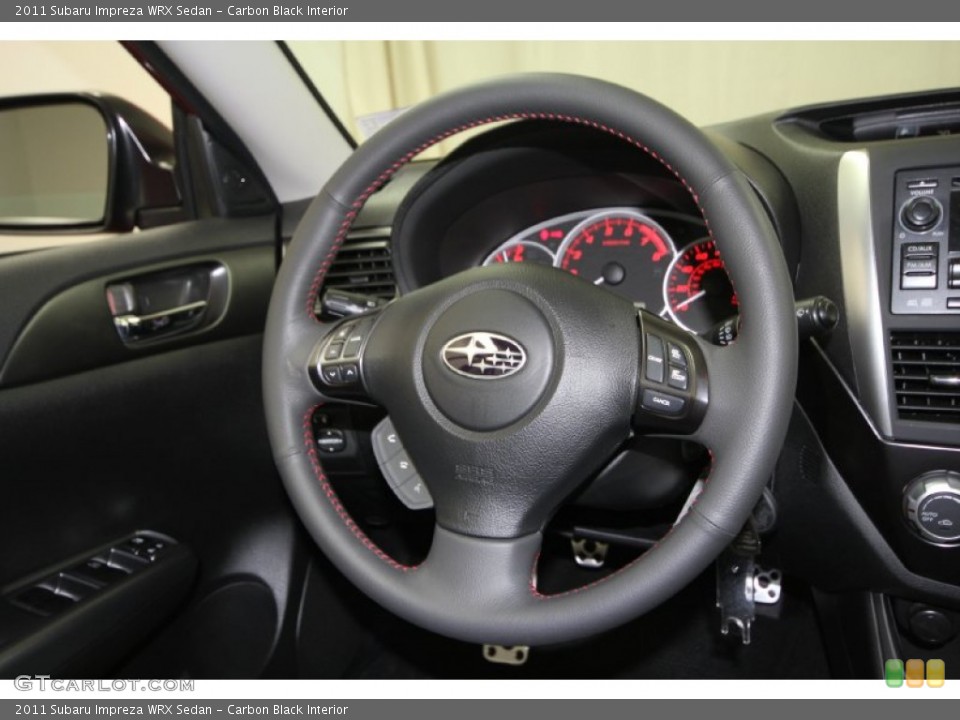 Carbon Black Interior Steering Wheel for the 2011 Subaru Impreza WRX Sedan #59737161