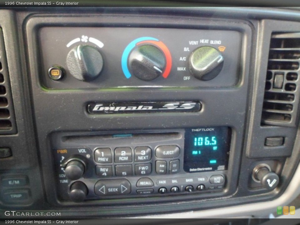 Gray Interior Controls for the 1996 Chevrolet Impala SS #59740127