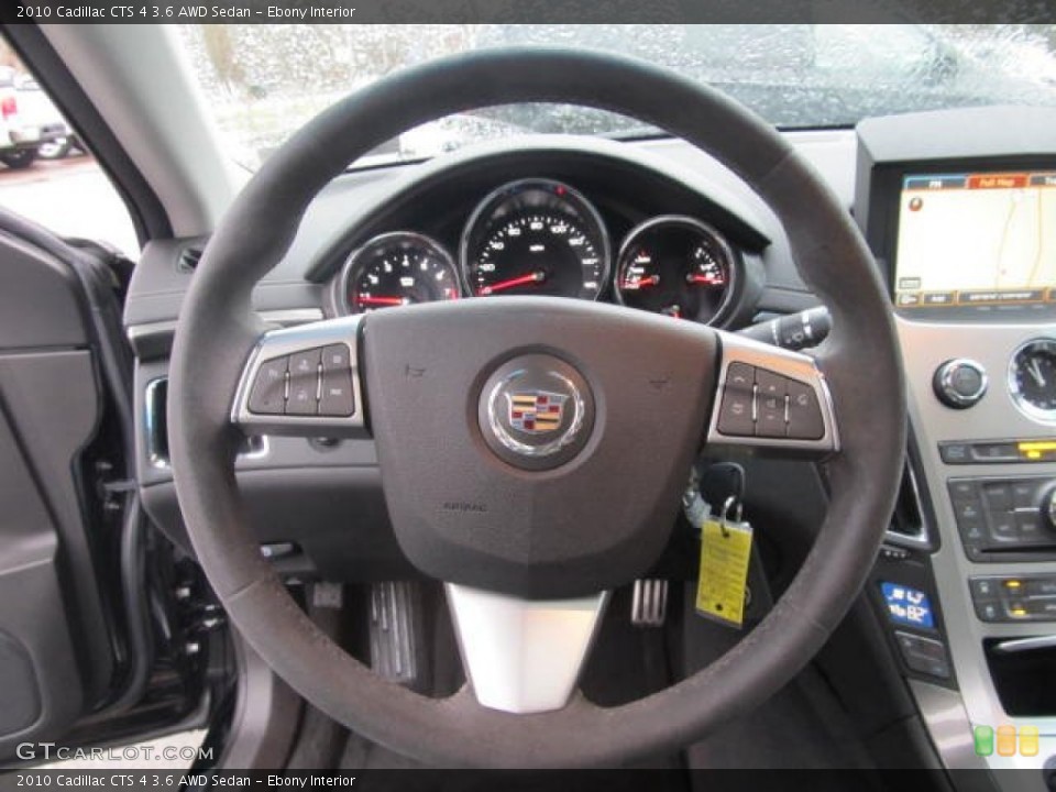 Ebony Interior Steering Wheel for the 2010 Cadillac CTS 4 3.6 AWD Sedan #59740316