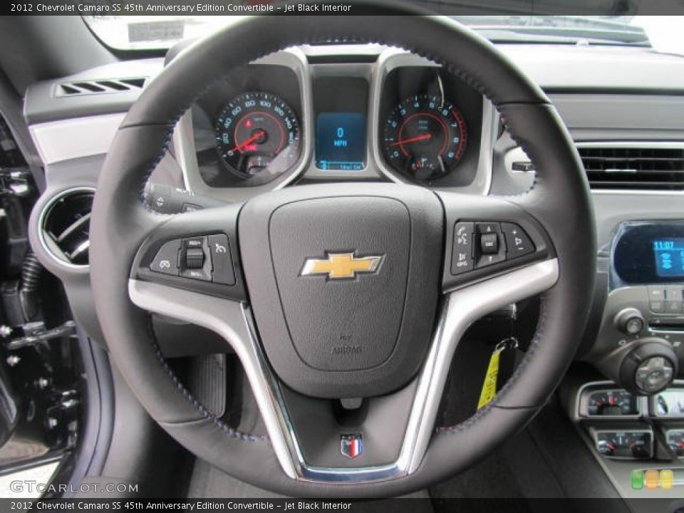 Jet Black Interior Steering Wheel for the 2012 Chevrolet Camaro SS 45th Anniversary Edition Convertible #59741519