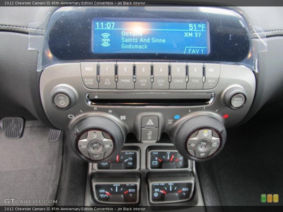 Jet Black Interior Controls for the 2012 Chevrolet Camaro SS 45th Anniversary Edition Convertible #59741528