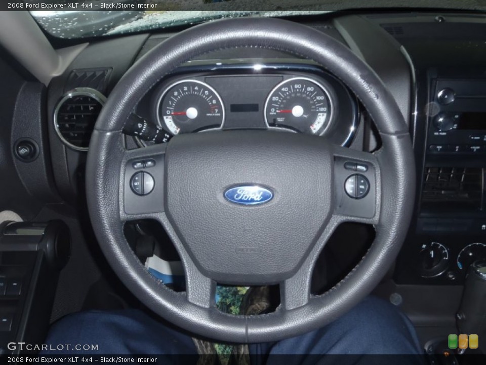 Black/Stone Interior Steering Wheel for the 2008 Ford Explorer XLT 4x4 #59741575