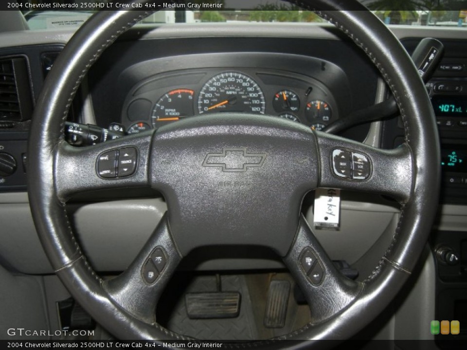 Medium Gray Interior Steering Wheel for the 2004 Chevrolet Silverado 2500HD LT Crew Cab 4x4 #59742413