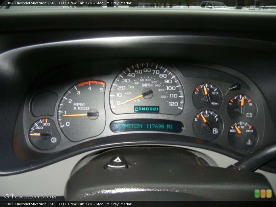 Medium Gray Interior Gauges for the 2004 Chevrolet Silverado 2500HD LT Crew Cab 4x4 #59742425