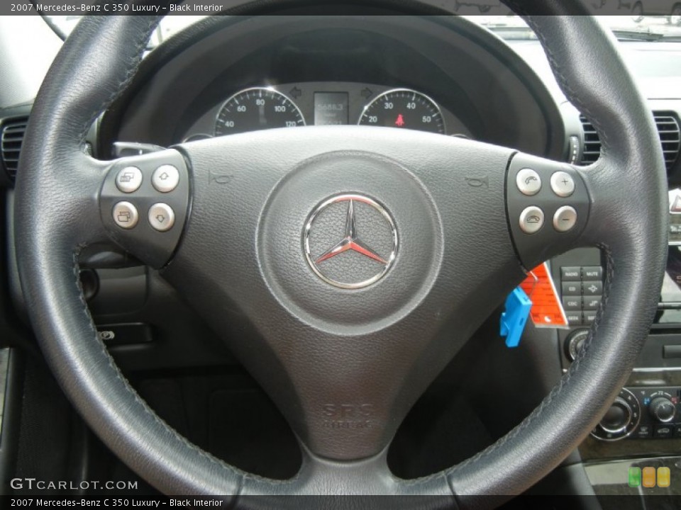 Black Interior Steering Wheel for the 2007 Mercedes-Benz C 350 Luxury #59742855