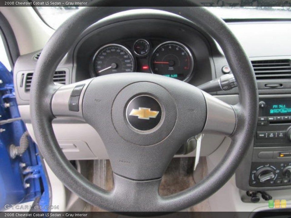 Gray Interior Steering Wheel for the 2008 Chevrolet Cobalt LS Sedan #59743338