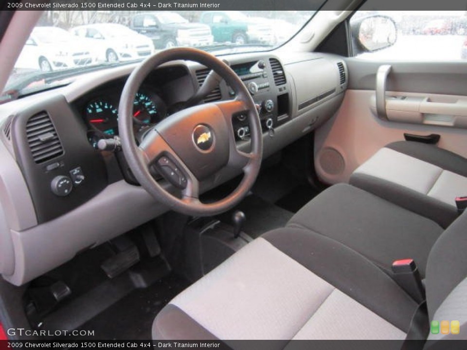 Dark Titanium Interior Prime Interior for the 2009 Chevrolet Silverado 1500 Extended Cab 4x4 #59743901