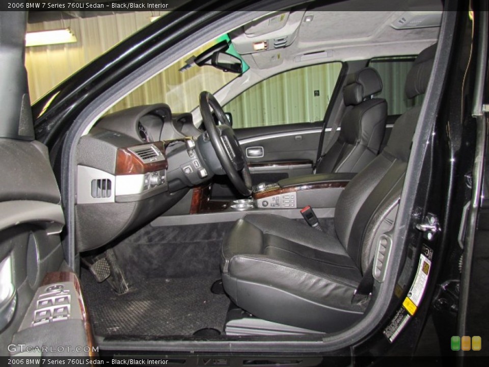 Black/Black Interior Photo for the 2006 BMW 7 Series 760Li Sedan #59744207
