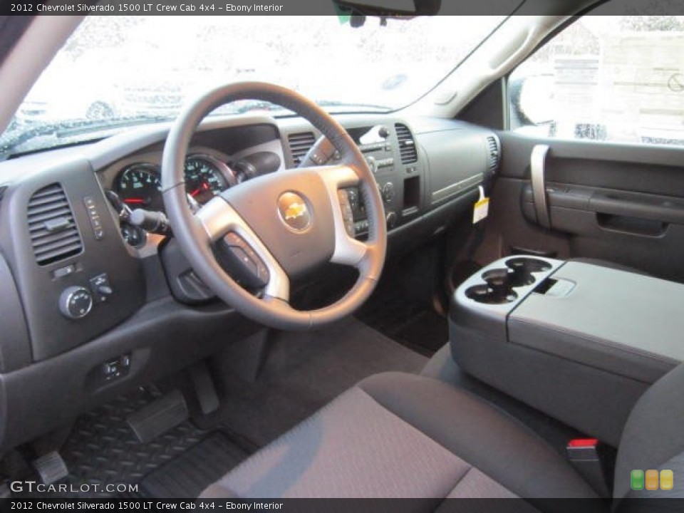 Ebony Interior Prime Interior for the 2012 Chevrolet Silverado 1500 LT Crew Cab 4x4 #59744618
