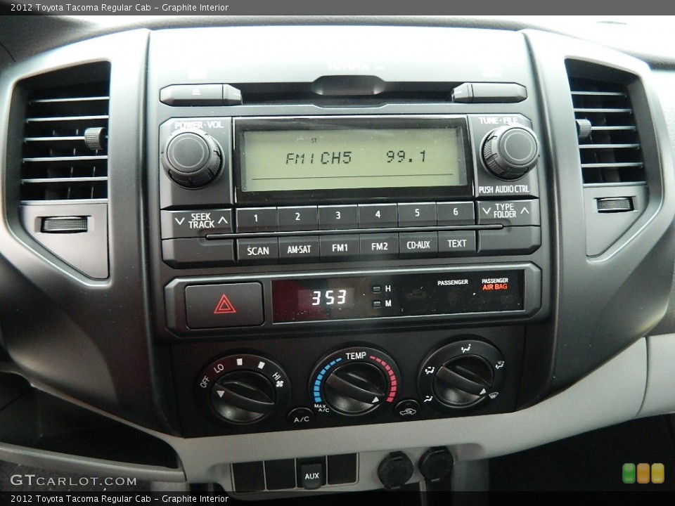 Graphite Interior Controls for the 2012 Toyota Tacoma Regular Cab #59745278