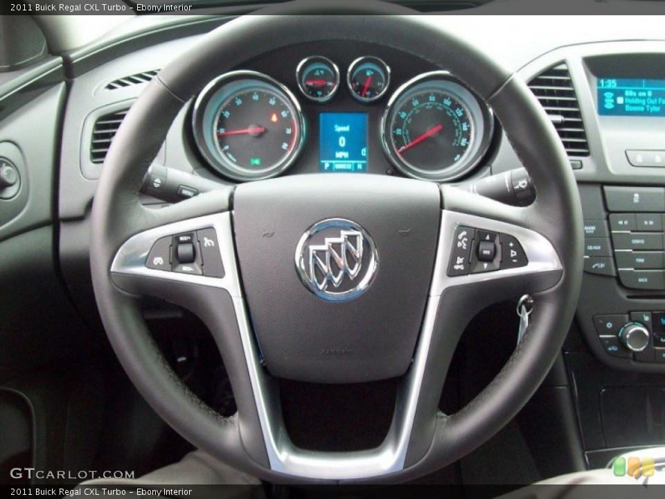 Ebony Interior Steering Wheel for the 2011 Buick Regal CXL Turbo #59745947