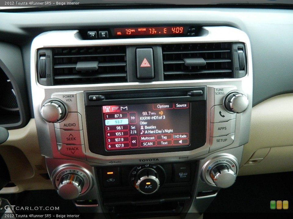 Beige Interior Controls for the 2012 Toyota 4Runner SR5 #59746825