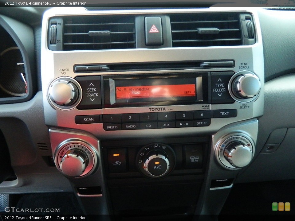 Graphite Interior Controls for the 2012 Toyota 4Runner SR5 #59746958