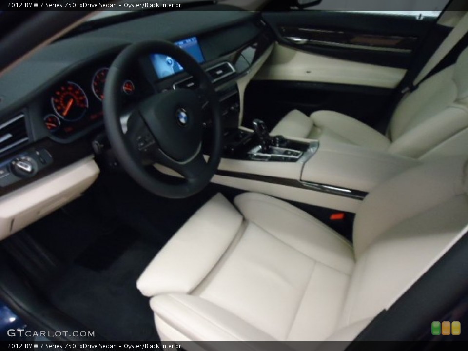 Oyster/Black Interior Photo for the 2012 BMW 7 Series 750i xDrive Sedan #59750513