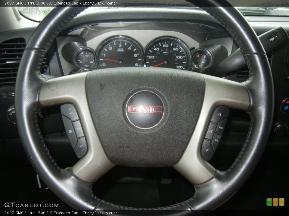 Ebony Black Interior Steering Wheel for the 2007 GMC Sierra 1500 SLE Extended Cab #59750756