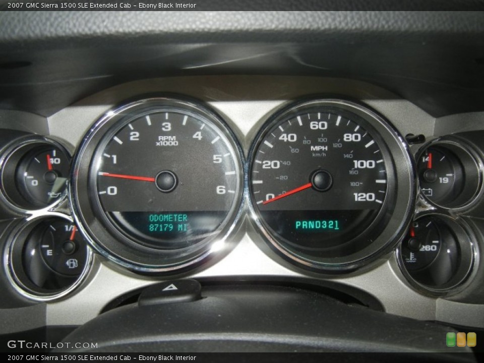 Ebony Black Interior Gauges for the 2007 GMC Sierra 1500 SLE Extended Cab #59750765