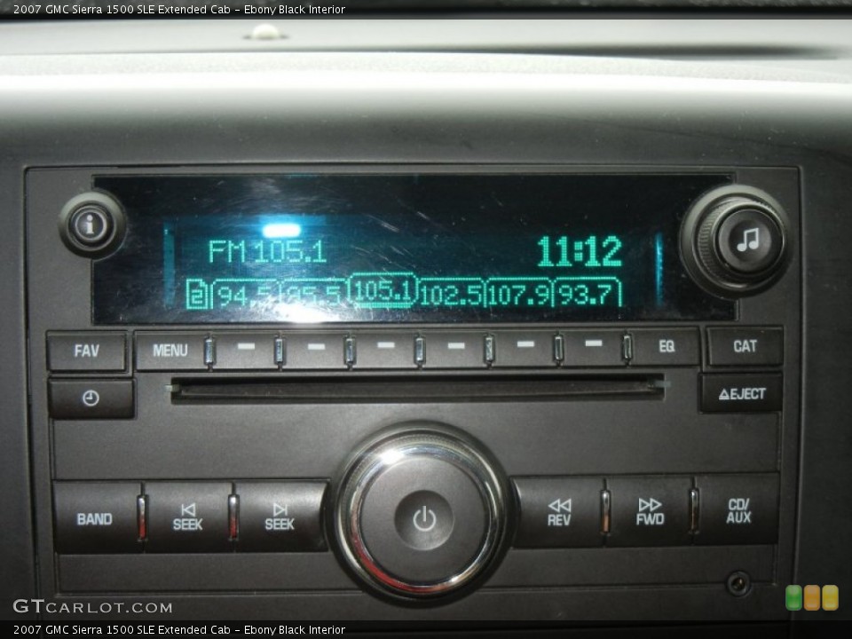 Ebony Black Interior Audio System for the 2007 GMC Sierra 1500 SLE Extended Cab #59750792