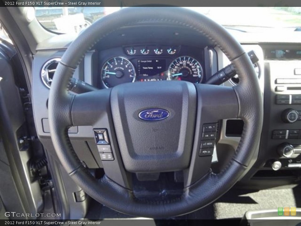 Steel Gray Interior Steering Wheel for the 2012 Ford F150 XLT SuperCrew #59755295