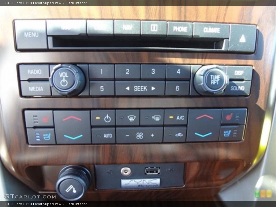 Black Interior Controls for the 2012 Ford F150 Lariat SuperCrew #59757506
