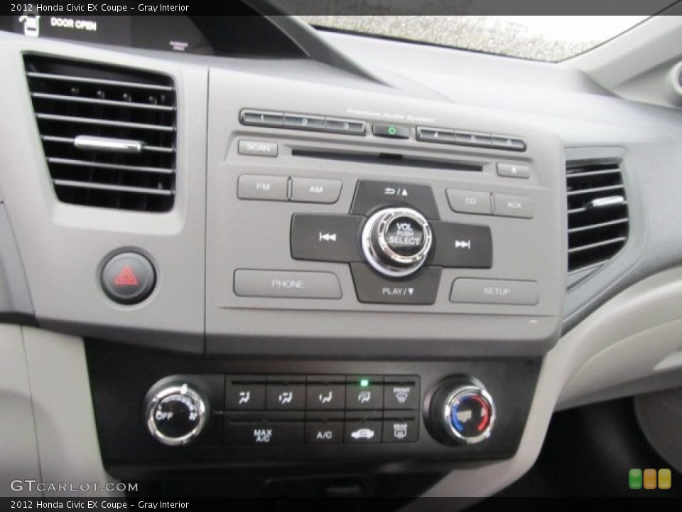 Gray Interior Controls for the 2012 Honda Civic EX Coupe #59758806