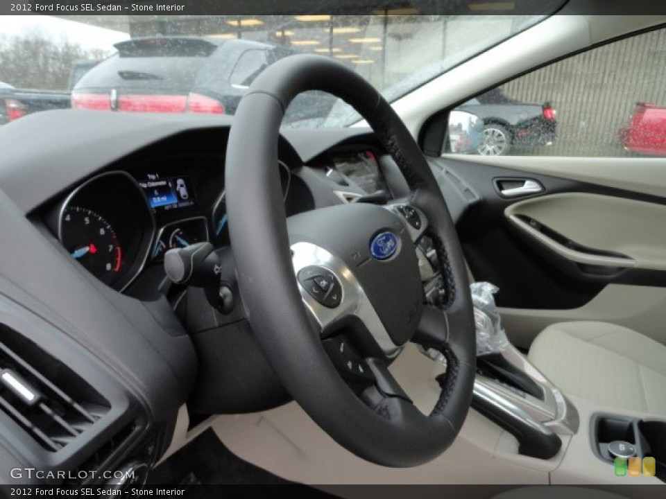Stone Interior Steering Wheel for the 2012 Ford Focus SEL Sedan #59759750