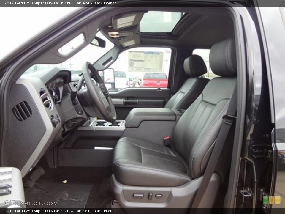 Black Interior Photo for the 2012 Ford F250 Super Duty Lariat Crew Cab 4x4 #59760266