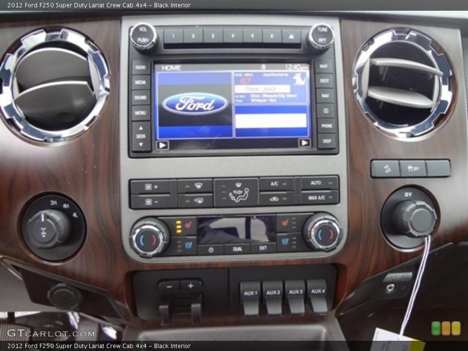 Black Interior Controls for the 2012 Ford F250 Super Duty Lariat Crew Cab 4x4 #59760302